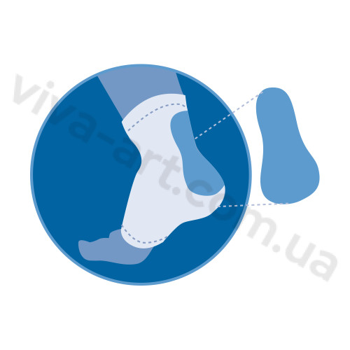 Шкарпетка з гелевим захистом зони ахілла з відкритим носком, розмір на вибір, шт.